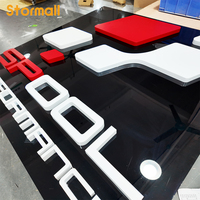 Effets d'éclairage pour panneaux LED, lettres 3D en relief avec signalétique professionnelle personnalisée pour la publicité commerciale en extérieur
