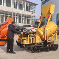 Bétonnière automotrice sur chenilles 1000L pour le mélange et le transport de béton, à vendre en Chine