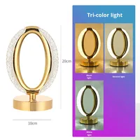Lampe de table en cristal de luxe léger pour chambre à coucher, bureau, salon - Contrôle tactile, veilleuse, éclairage d'ambiance pour PC, décoration de piste