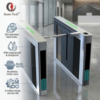 Tourniquet à bras articulé durable en acier inoxydable 304, bidirectionnel, étanche IP64, pour contrôle d'accès (bureaux, aéroports), conforme RoHS