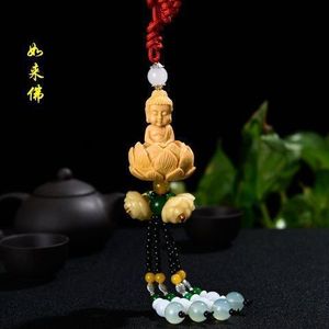 Pendentif Bouddha en résine Lanka Jewelry, décoration intérieure de voiture, ornement de rétroviseur, décoration suspendue Paix Tathagata Guanyin - Product Image 2