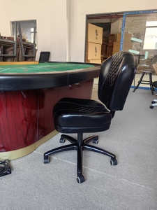 Chaise de poker réglable en fer noir, moderne et durable, pour casino, confortable et élégante, idéale pour les joueurs, les hôtels, la salle à manger et le salon - Product Image 3