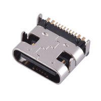 Prise horizontale Type-C 16 broches, courant élevé 5A, isolation colorée, cuivre haute conductivité, charge rapide USB 3.0
