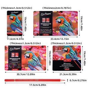 Bộ bút chì màu Xin Bowen 12/24/36/72 màu, bút chì màu nước cao cấp kèm cọ vẽ, không độc hại, có thể tùy chỉnh - Product Image 2