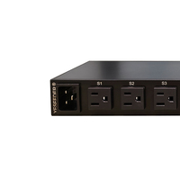 PDU Réseau Intelligent 110V 15A NEMA5-15 8 Prises Norme US avec Minuteur, Réinitialisation à Distance en un Clic, Détection PING C19 C20