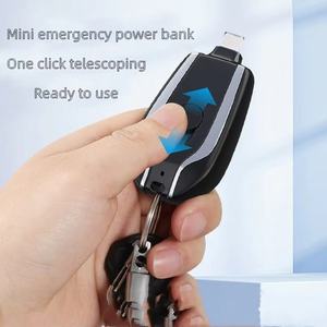 Mini Pin gói nhanh chóng sạc dự phòng ngân hàng điện <span class=keywords><strong>1500mAh</strong></span> sạc di động Keychain sạc với Loại-C phích cắm - Product Image 2