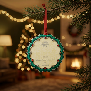 BEST SELLER DECORATIVE PLATED SILVER METAL <b>CHRISTMAS</b> SNOWFLAKE MINI FRAME TREE ORNAMENT 2.5"x2.5" - Product Image 3