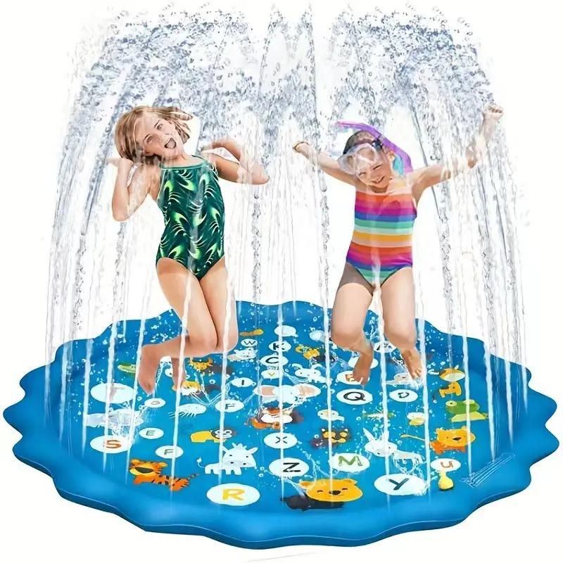 New Hot Selling factory Best Quality PVC 100cm Circular Spray Pad Inflatable Water Splash Mat for Kids Aerated Fountain