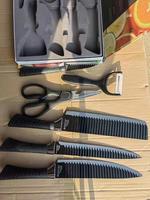 Nouvelle conception, 6 pièces/ensemble, couteaux de cuisine en acier inoxydable, ensembles de couteaux multifonctionnels, couteau à éplucher, couteau suisse