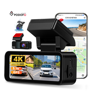Cámara para Auto Podofo Dash Cam 4K de Doble Lente, 3.16 Pulgadas, Grabación en Bucle, Visión Nocturna, Detección de Movimiento, GPS, Wifi y Aplicación, Sensor G - Product Image 1