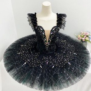 Robe de tutu de ballet professionnel pour femmes <span class=keywords><strong>Costume</strong></span> de cygne blanc pour compétition de danse pour filles vêtements de scène imprimés pour l'âge des enfants - Product Image 5