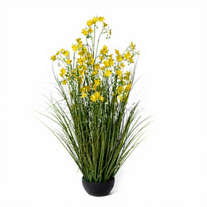 Piante Verdi Artificiali in Vaso, <span class=keywords><strong>Fiori</strong></span> di Narciso e Colza, Decorazioni per Fotografia, Matrimoni e Paesaggistica - Product Image 5