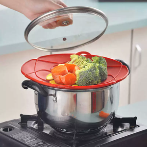 <span class=keywords><strong>Tapa</strong></span> de silicona al por mayor para evitar derrames, cubierta antipolvo para alimentos de cocina, lámina de silicona para vaporera, <span class=keywords><strong>tapa</strong></span> de olla antidesbordamiento. - Product Image 4