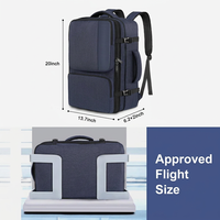 Sac à dos de voyage pour articles personnels pour les compagnies aériennes, extensible, bagage à main avec cubes de rangement, approuvé par la TSA, sac résistant à l'eau pour hommes et femmes