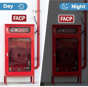 Cartello per Pannello di Controllo Allarme <span class=keywords><strong>Antincendio</strong></span> (FACP) - Grande 12"x6" in Alluminio, Rosso/Bianco, Spessore 40 Mil, Durevole e Conforme agli Standard (ISO/NFPA) - Product Image 5