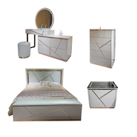 Lit double en bois au design simple, avec revêtement en cuir, style moderne et luxueux, taille King Size, meubles de chambre à coucher avec rangement