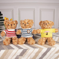 Boneka Beruang Teddy Sweater, Boneka Beruang Kecil, Boneka Kain, Poliester, Kapas PP, Mainan Plush Unisex 14 Tahun ke Atas, Grosir, Hadiah Ulang Tahun
