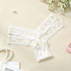 XX141 Nouvelle culotte string pour femme en dentelle à motif étoile, à taille basse, douce, à double bretelle croisée et ajourée, de créateur - Product Image 4