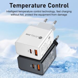 PD20W QC3.0 Fast Charging Wall <b>Charger</b> with Type-<b>C</b> Laptop & Phone Adapter US/EU/UK <b>Plugs</b> Hot Selling - Product Image 1
