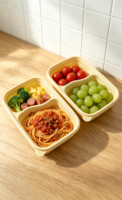 Nouvelle Arrivée 2026 : Boîte à Bento en Bambou pour Restaurant, 2, 3, 4 ou 5 Compartiments, Biodégradable avec Couvercle