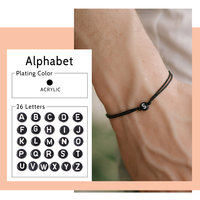 Go2boho gelang tali hitam untuk pria, Perhiasan pantai modis minimalis 2 lapis musim panas