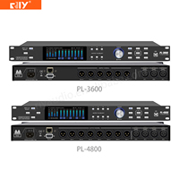 PL3600 PL4800 Système de gestion de haut-parleurs 3/4 entrées 6/8 sorties avec écran d'affichage 4,85 pouces Driverack et équipement audio FIR, fréquence d'échantillonnage 96