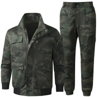 Ensemble uniforme tactique d'entraînement en polyester camouflage personnalisé pour hommes, respirant et résistant à l'usure, pour activités de plein air