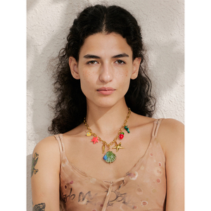 JINYOU 2215 <span class=keywords><strong>Collana</strong></span> con Ciondolo a <span class=keywords><strong>Stella</strong></span> <span class=keywords><strong>Marina</strong></span> in Acciaio Inossidabile, Stile Oceano, Smalto e Ceramica, Gioielli Estivi Trendy ed Eleganti - Product Image 4