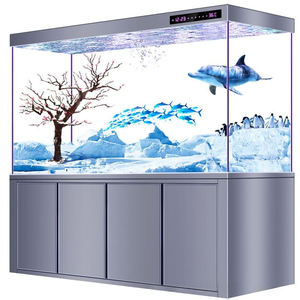 Grote woonkamer <span class=keywords><strong>aquarium</strong></span> met aluminium bodemfilter, ultrahelder glas, huiselijke scheidingswand, goudvisbak, automatisch. - Product Image 4