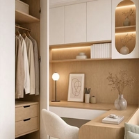 Lit Tatami sur Mesure Direct Usine avec Bureau d'Étude, Armoire et Meuble de Rangement Mural Tout-en-un, Finition Bois, Mobilier de Chambre à Coucher