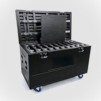 Valise de transport HDPE sur roulettes, personnalisée, antichoc et étanche, pour 5 à 10 écrans LED