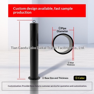 Customized Thickened Steel Pipe Column Reflective Pile Crossing Stanchion Galvanized Block Car Isolation Anti-Collision Column - Product Image 1