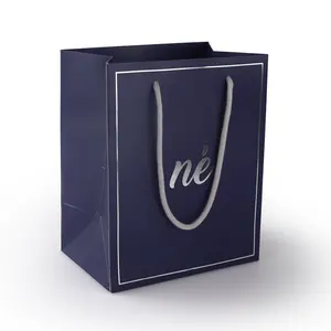 Sacs d'emballage de luxe personnalisés, 50 pièces, sac en papier personnalisable pour parfum, logo, boîte à bijoux avec sac en papier