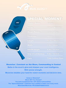 Raquette de pickleball en carbone Dawn of Precision Dusk of Special Moment, pré-vente, où <span class=keywords><strong>l</strong></span>'<span class=keywords><strong>aube</strong></span> et le coucher de lune se rencontrent avec votre swing parfait - Product Image 4