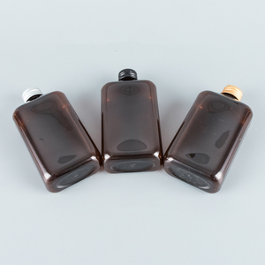 Nắp Vặn Bằng Nhôm Cho Thú Cưng Rỗng Màu Nâu Hình Vuông 250Ml Chai Nhựa Chai Mỹ Phẩm Đựng Nước Du Lịch - Product Image 5