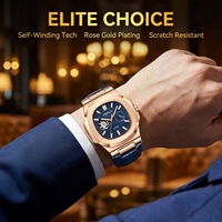 Montre de luxe haut de gamme pour hommes, marque ONOLA, entièrement automatique, mécanique, bracelet en cuir, vente en gros