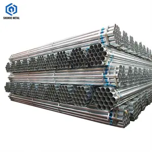 Tubo de acero galvanizado en caliente Sc50 Ms Gi Sección hueca Pre-galvanizado Od 38Mm Programa 20 Pared delgada Precio de zinc Tubos de la mejor calidad