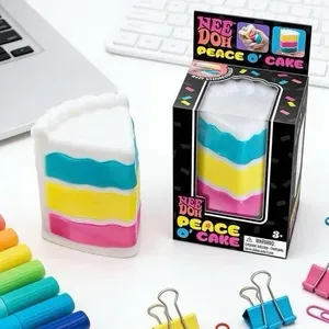 NeeDOH PEACE O' CAKE Giocattolo Squishy NEE DOH Torta Arcobaleno Antistress Sensoriale per Bambini 3+ Anni - Product Image 5