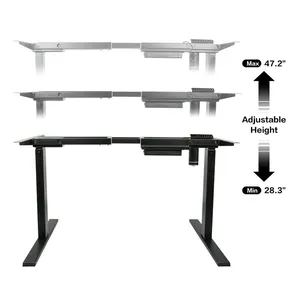 Pratico ed economico singolo motore in acciaio inox ergonomico scrivanie regolabili in altezza tavolo di sollevamento elettrico Sit Stand