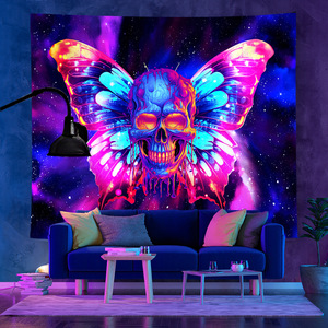 <span class=keywords><strong>Tapiz</strong></span> Fluorescente UV con Temática de Halloween |   Decoración de <span class=keywords><strong>Pared</strong></span> Estilo Ins para Habitación |   Telón de Fondo para el Hogar en Oferta en <span class=keywords><strong>Amazon</strong></span> - Product Image 2