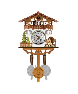 Article d'ameublement de taille moyenne mouvement à Quartz en bois fait à la main <span class=keywords><strong>coucou</strong></span> pendule oscillant automatique - Product Image 1