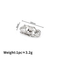 Connecteur de fermoir à maillons de chaîne cubain en acier inoxydable plaqué or 18 ct mode personnalisé résultats étanches pour la fabrication de bijoux Hip Hop