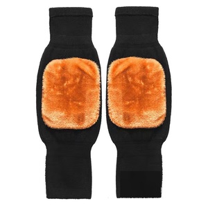 Mujeres Hombres Espesar Lana Transpirable Rodillera Almohadillas de soporte Deportes de invierno Calentadores térmicos de rodilla - Product Image 3