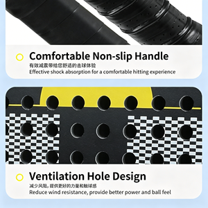 Raqueta de Pádel Elite de Fibra de Carbono Completa, Forma de Gota, con Alta Elasticidad y Diseño Ligero para Hombres y Mujeres - Product Image 4