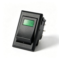 Interrupteur à bascule SPST ON-OFF à LED unique 3 broches DC12V, interrupteur électrique encastré pour marine, camping-car, camion, moto