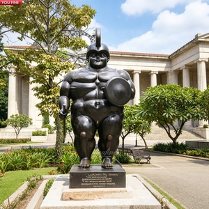 YOUFINE - Estatua de Gladiador Abstracta Grande Personalizada al Estilo Botero, Fundida en <span class=keywords><strong>Bronce</strong></span>, para Galería de Arte y Jardín de Mansión - Product Image 1