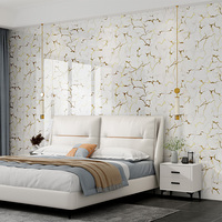 Papier peint en marbre auto-adhésif moderne pour la cuisine, facile à décoller et à coller, autocollant mural pour la décoration de la maison