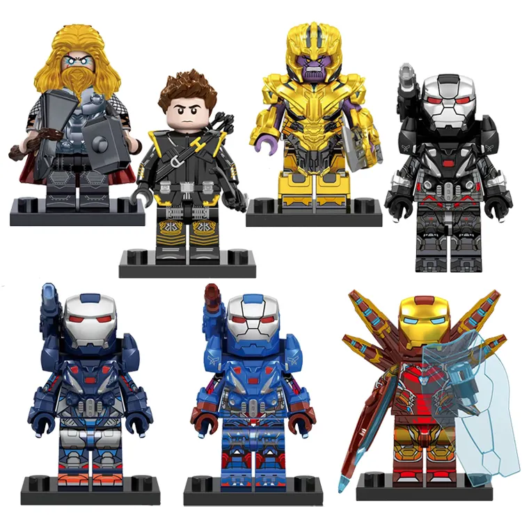 Hot Sale Super Hero Gears Of War Machine Thanos Hawkeye Mini Action Figures Building Blocks Kids Toys