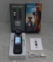 Caméra corporelle 2K avec microphone externe, mini caméra vidéo audio de poche 270 °   Caméra rotative pour les sports de plein air, le vélo, les voyages et le vlogging