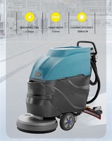 Machine de nettoyage de surfaces dures portable, autoportée, alimentée par batterie, laveuse de sols industrielle